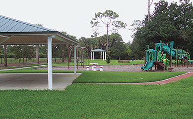 Margaret Berman Park pavilion in Palm Beach Country Estates